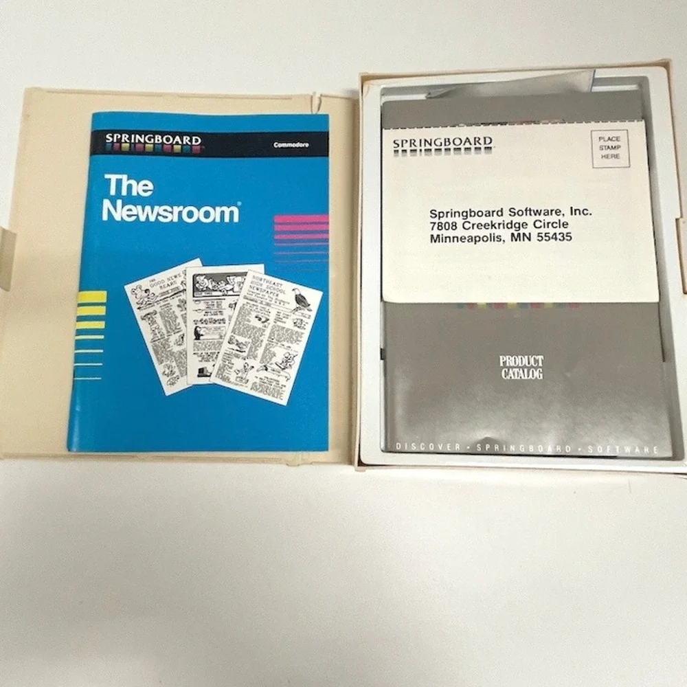 Springboard The Newsroom Software Commodore 64 128 Vintage‎ Computer Untested